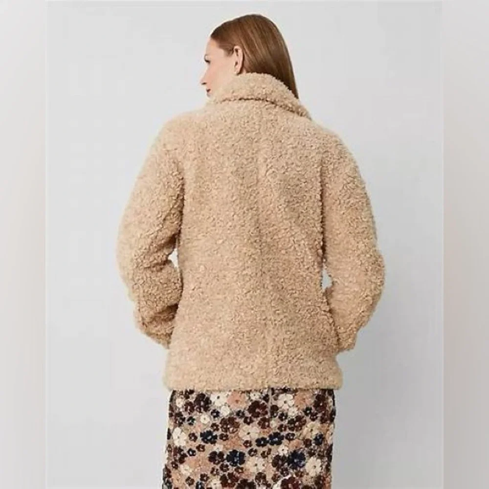 Ann Taylor Faux Fur Double-breasted Coat 830919 - Picture 3 of 12